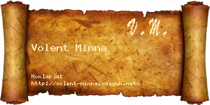 Volent Minna névjegykártya